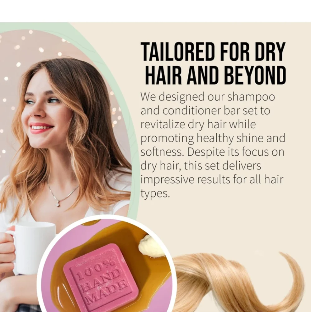 Naturally Vain Cleansing‎ Hair Set Shampoo/Conditioner Handmade Dry Hair NEW
